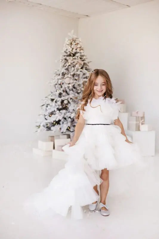 Alana Princess mermaid-style party dress in emerald green - photo 8