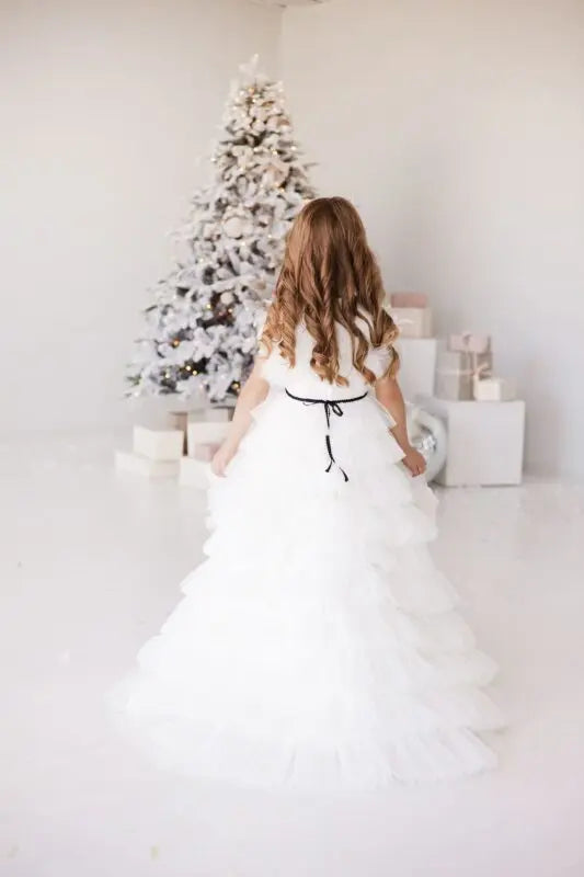 Alana Princess mermaid-style party dress in emerald green - photo 9