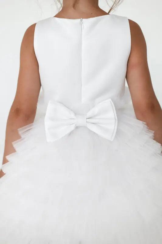 Alana Princess mermaid-style party dress in gold, white and pink - photo 4