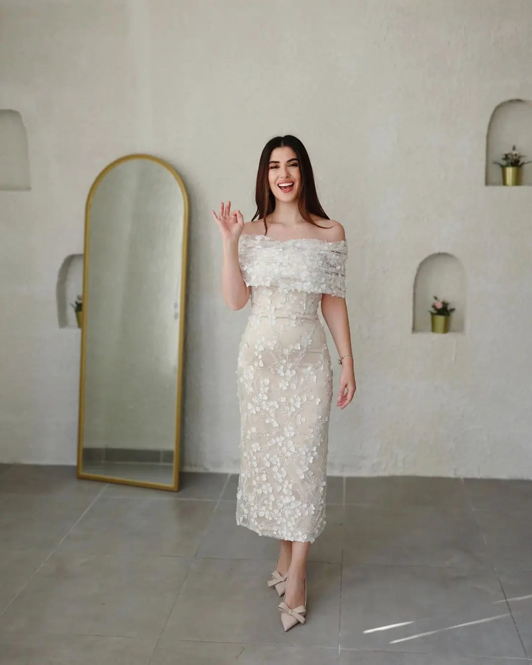 Aria white satin maxi dress
