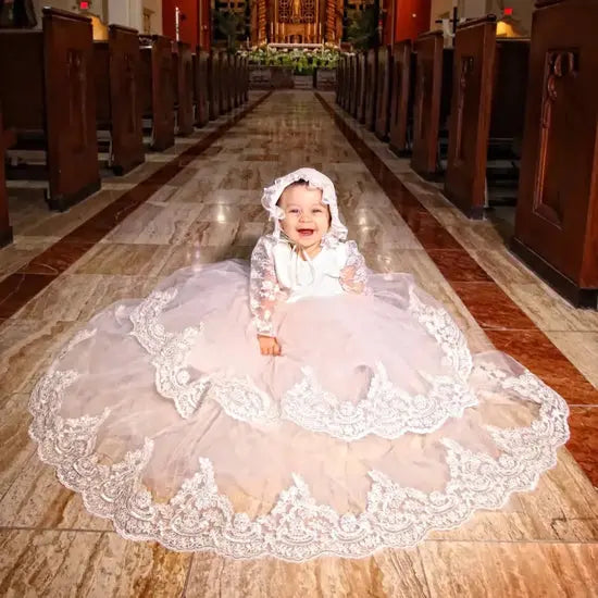 Briana Christening Gown – side view