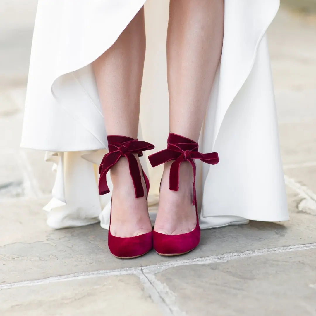 Bridal Red BriDal Shoes – close-up