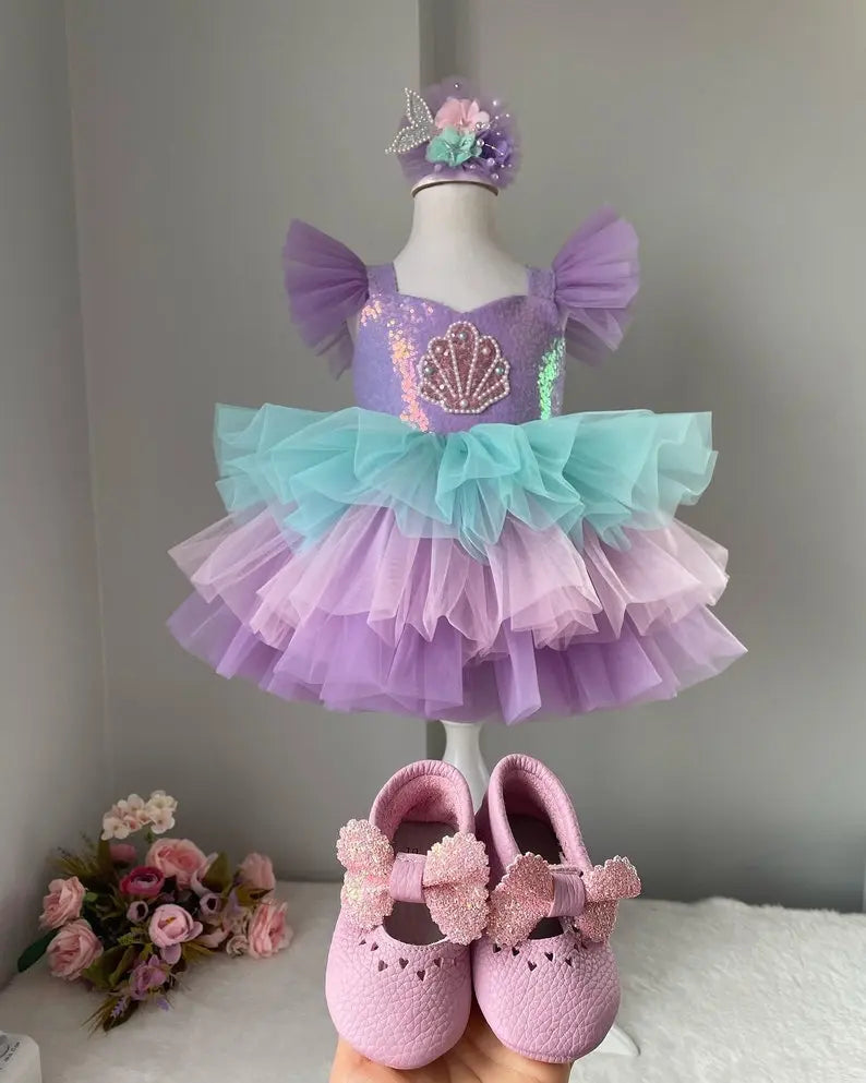 Baby Girl Dress ,Girl Tutu Dress,Toddler Party Dress HELENA – detail shot