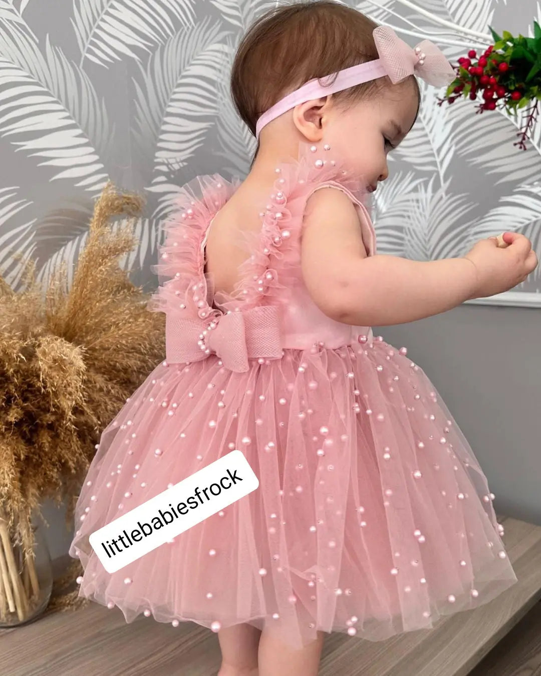 Baby Girl Photo Shoot pink dress cemrestore