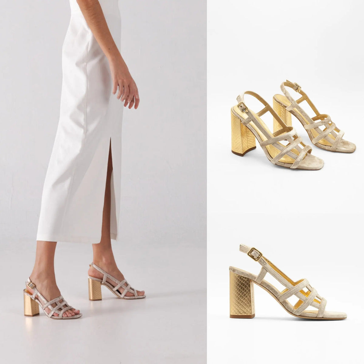 Beige Custom Made Heels – detail shot