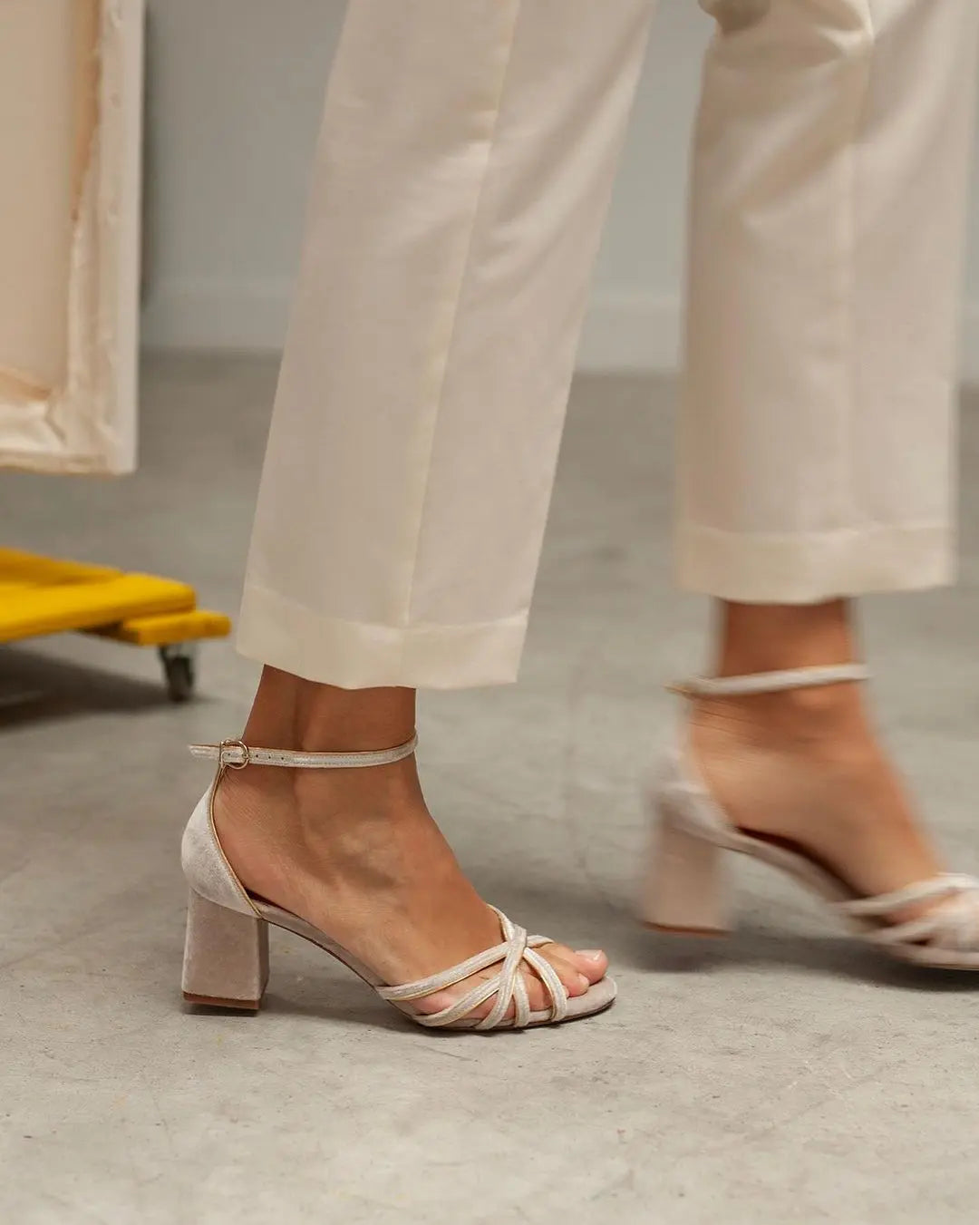 Beige Custom Made Full Heels for weddings