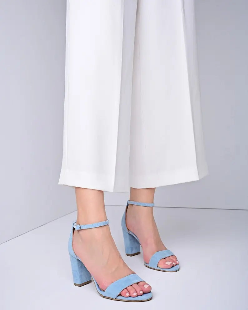 Blue Wedding Sandals For Bride