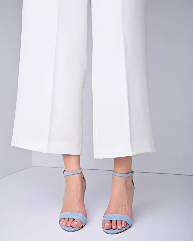 Blue Wedding Sandals For Bride – styled look
