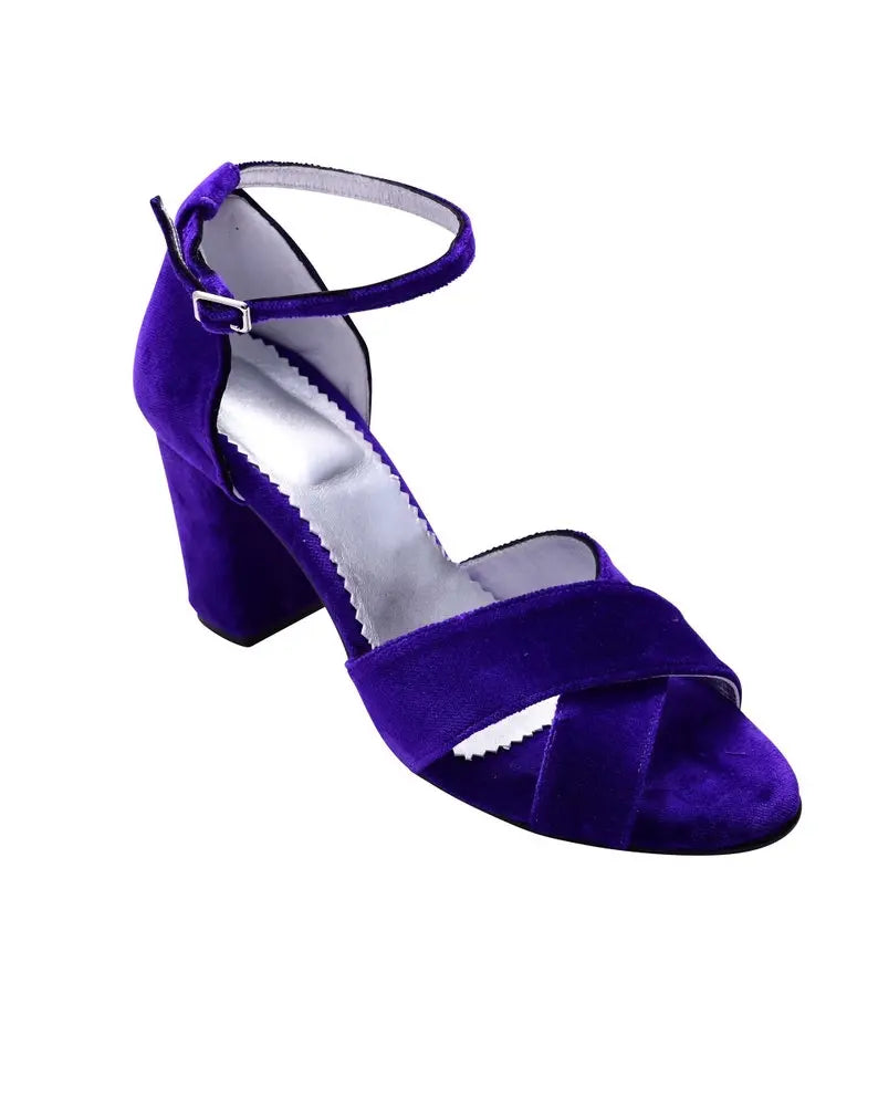 Bridal Shoes Block Heel – side view