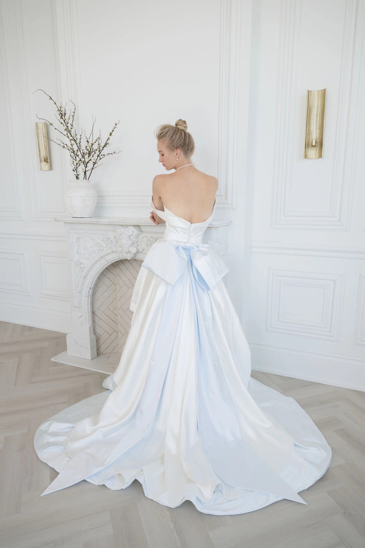Amina Satin Corset Wedding Dress, luxury bridal gown, additional product image 5 by SimmiUnique