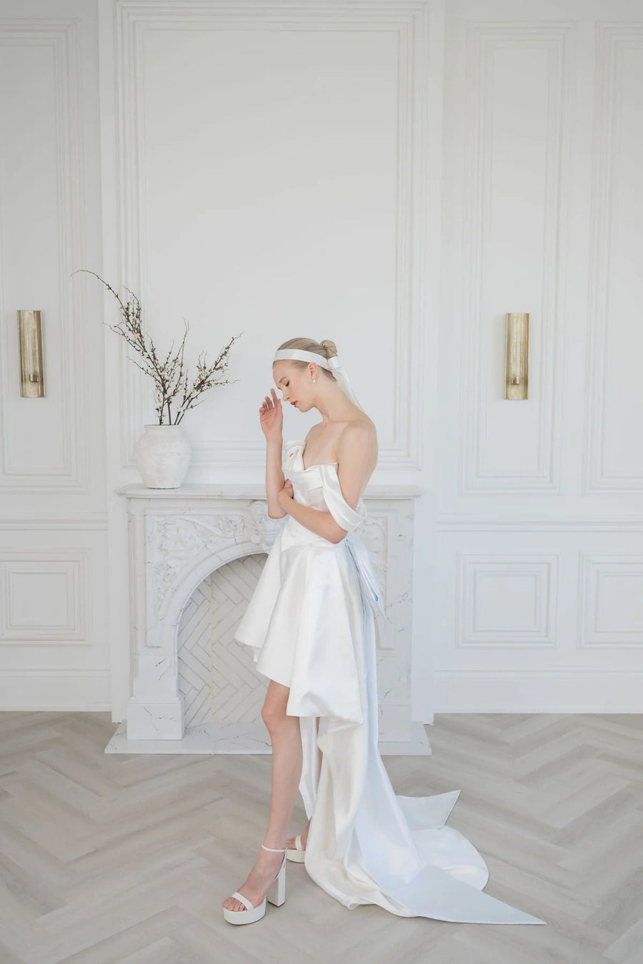 Amina Satin Corset Wedding Dress | SimmiUnique