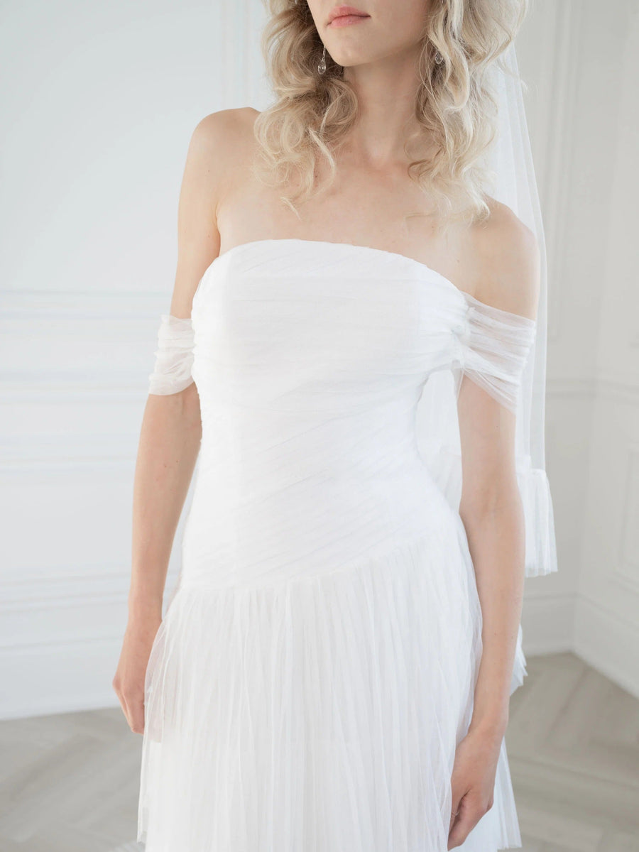 Amelia Tulle Strapless Wedding Dress | SimmiUnique