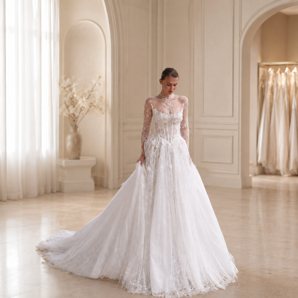 Arabelle Wedding Dress, luxury bridal gown, additional product image 4 by SimmiUnique