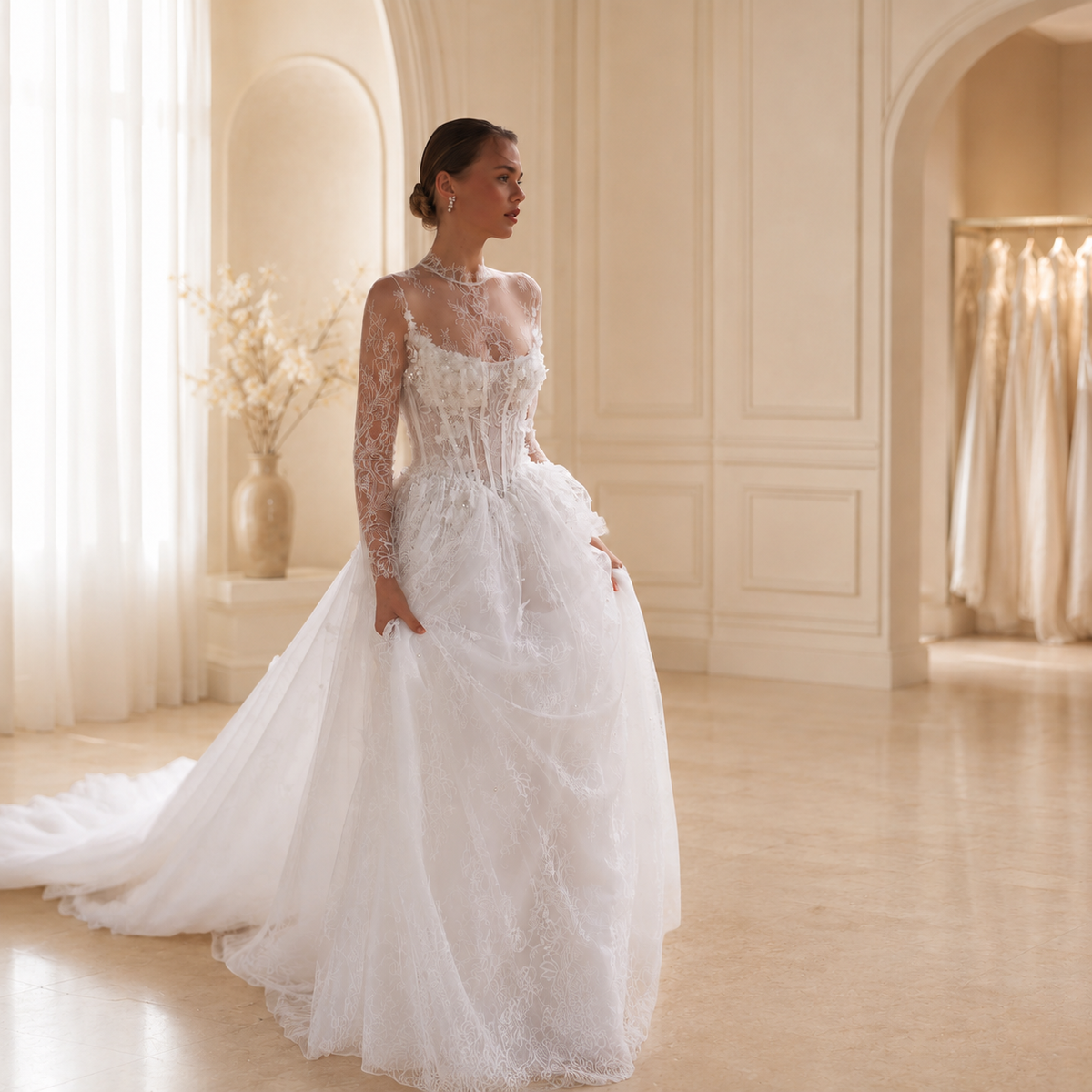 Arabelle Wedding Dress, luxury bridal gown, additional product image 2 by SimmiUnique