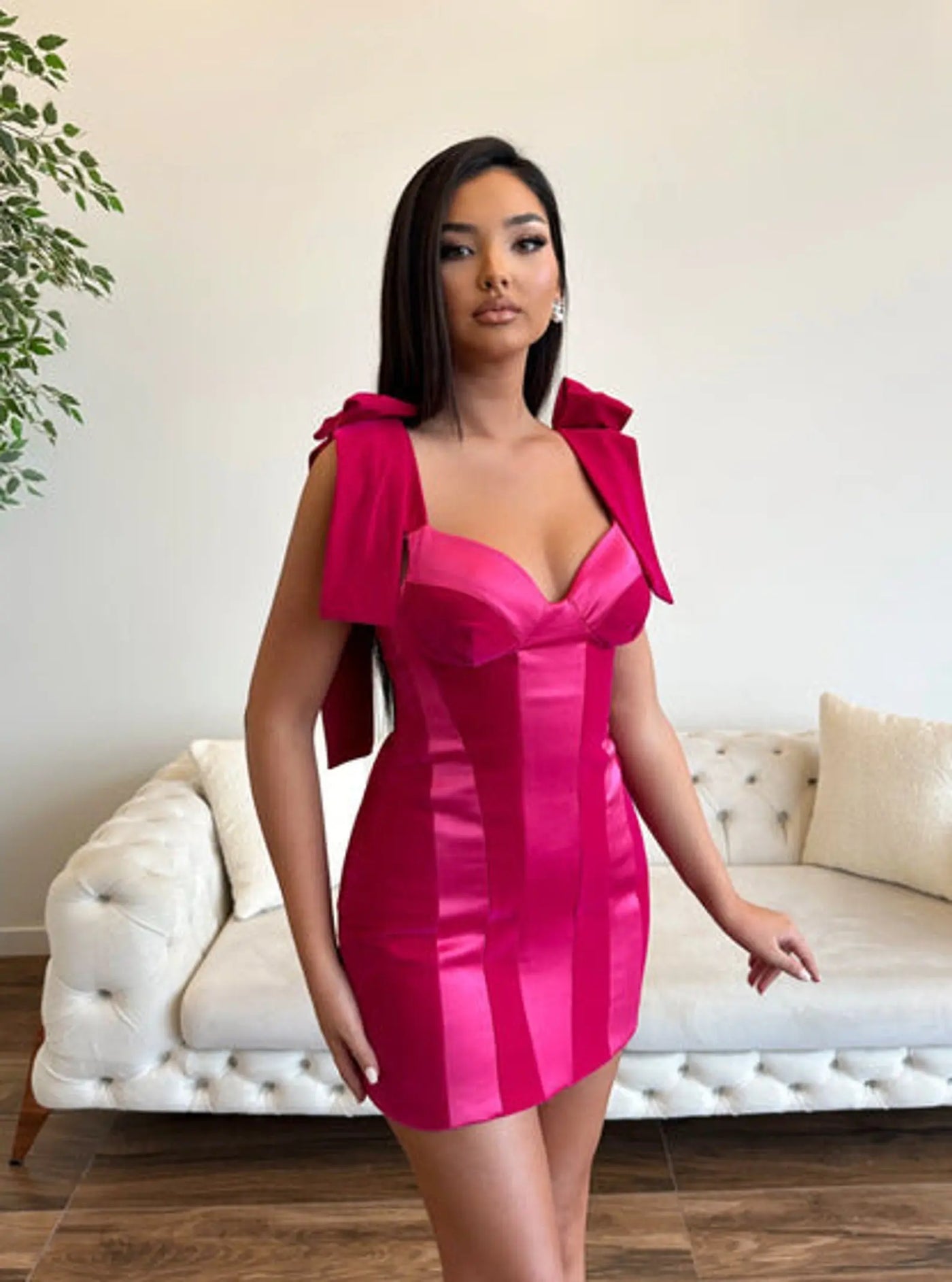 Formal women’s evening dress close-up