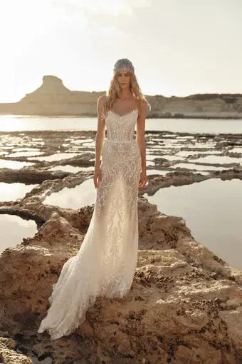 Moonlit Lace Mermaid Wedding Dress | SimmiUnique