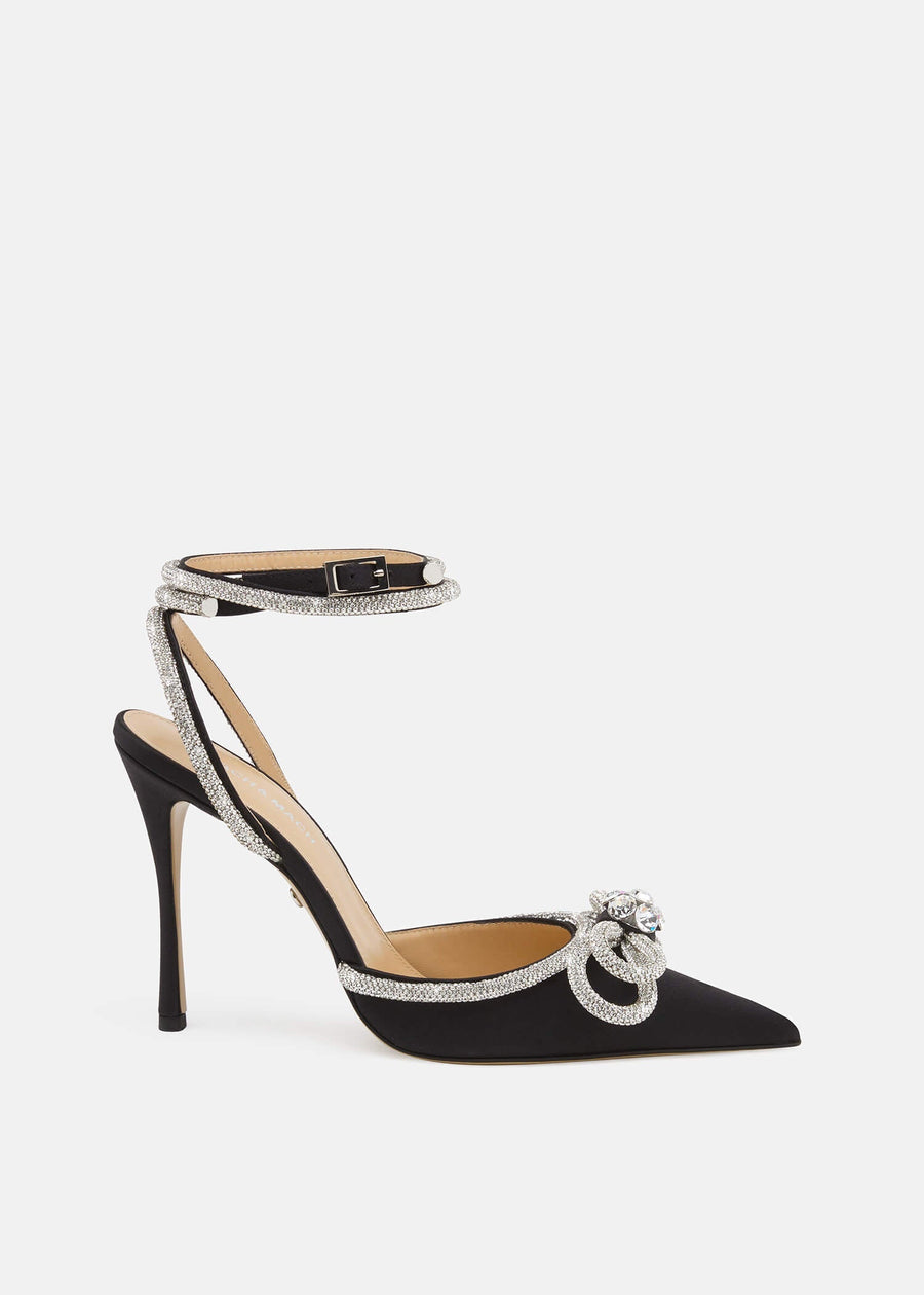 Gaia Black Double Bow Pumps