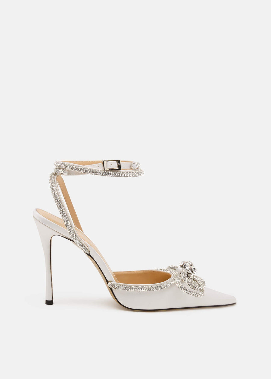 Freya White Double Bow Pumps