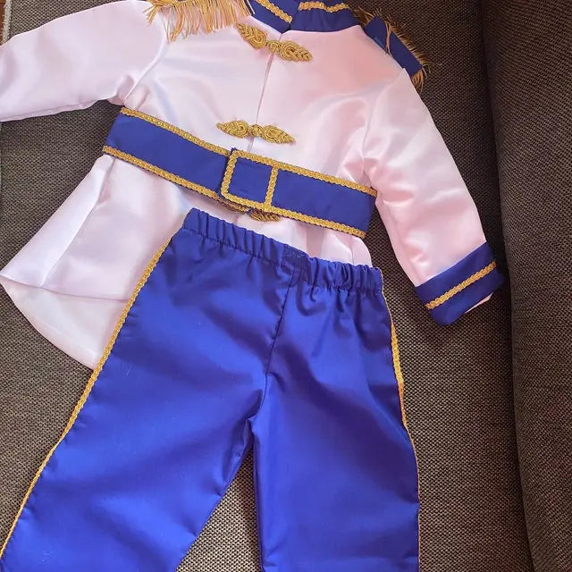 Fantasia Boys Kids Prince King Cosplay Fancy Dress blue – detail shot