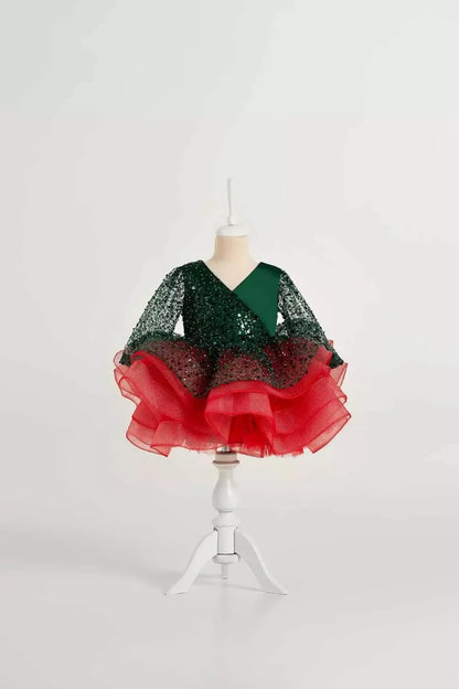 Gabrielle Red Green dress cemrestore