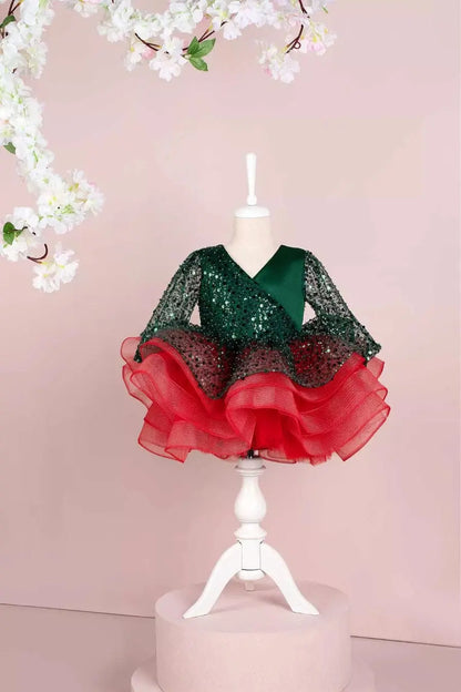 Gabrielle Red Green dress cemrestore