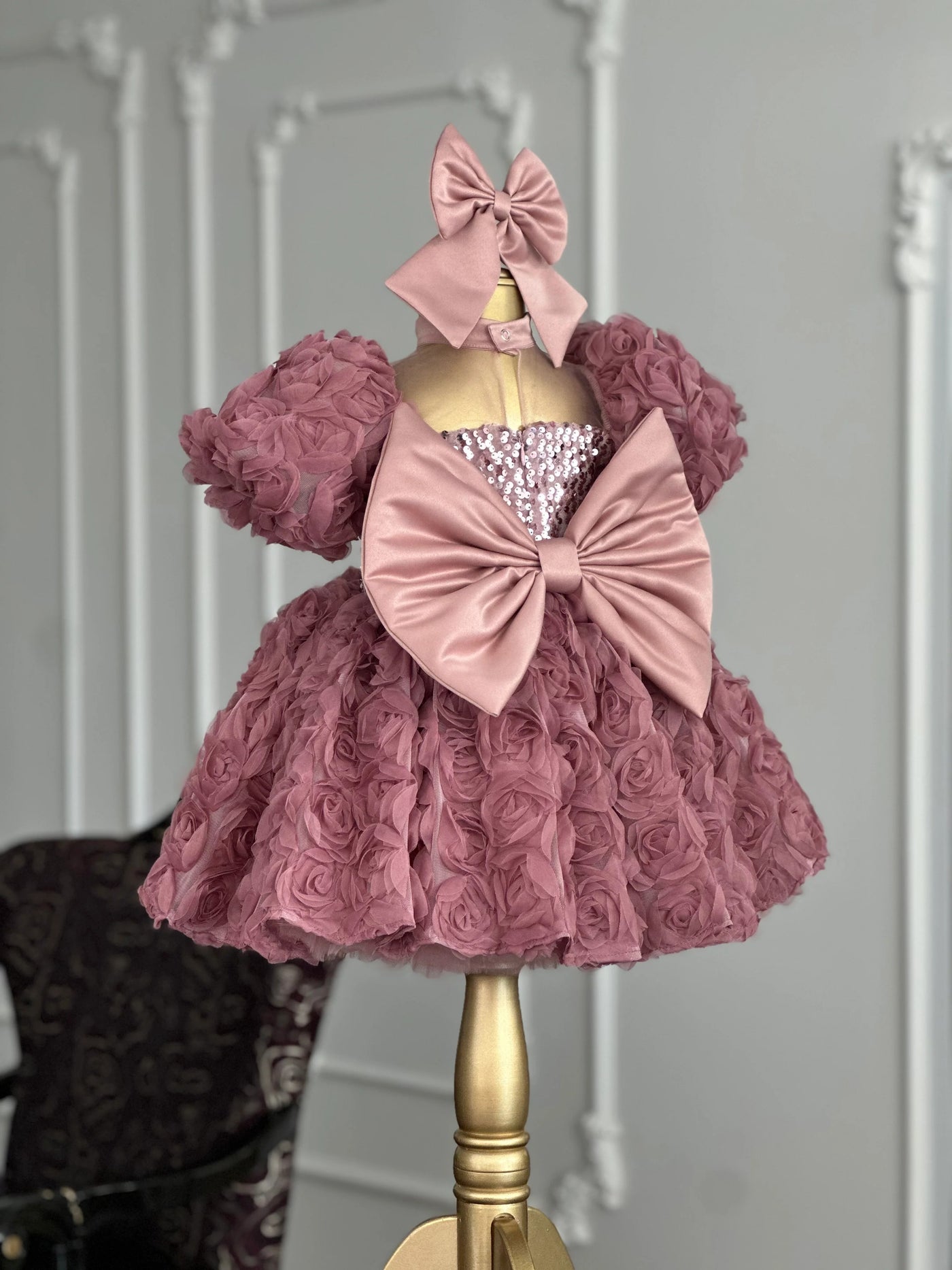 Begonia Powder Dress – side view