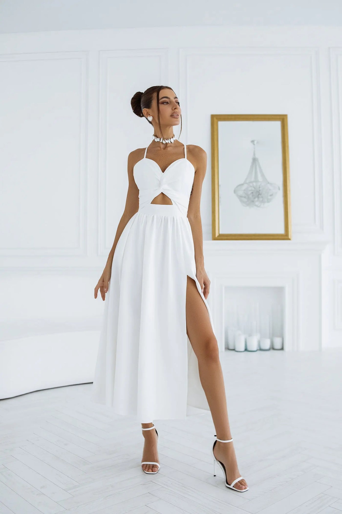 Julie White Midi Dress – full outfit view