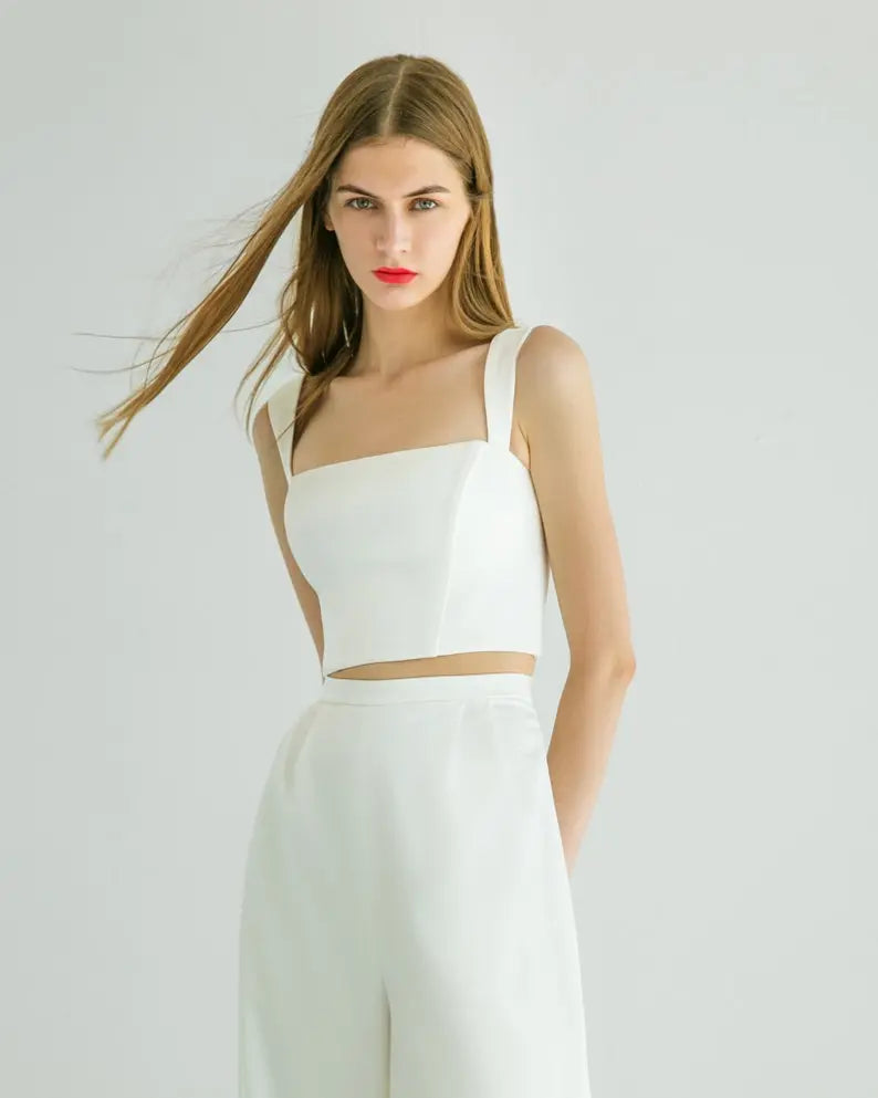 Lace-up back corset ANDREA for weddings