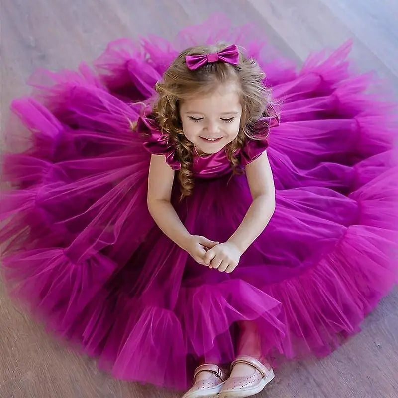 Lavender Tulle Dress Newborn baby – detail shot