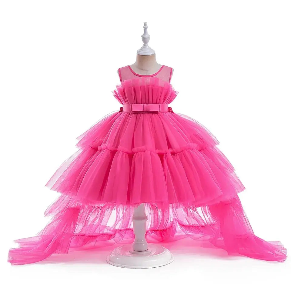 Lavender Tulle Dress red compset – detail shot