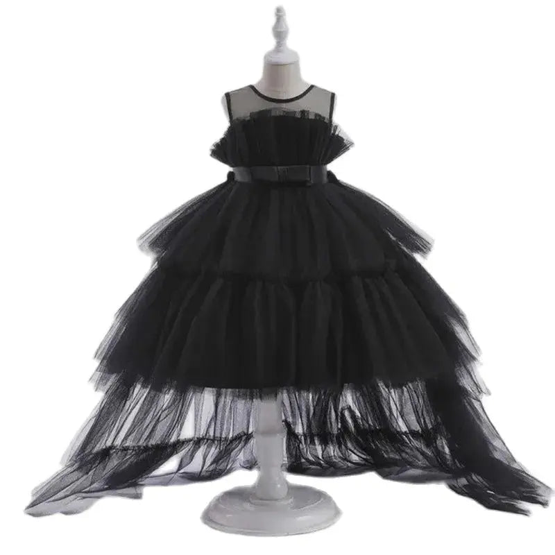 Lavender Tulle Dress red compset – close-up