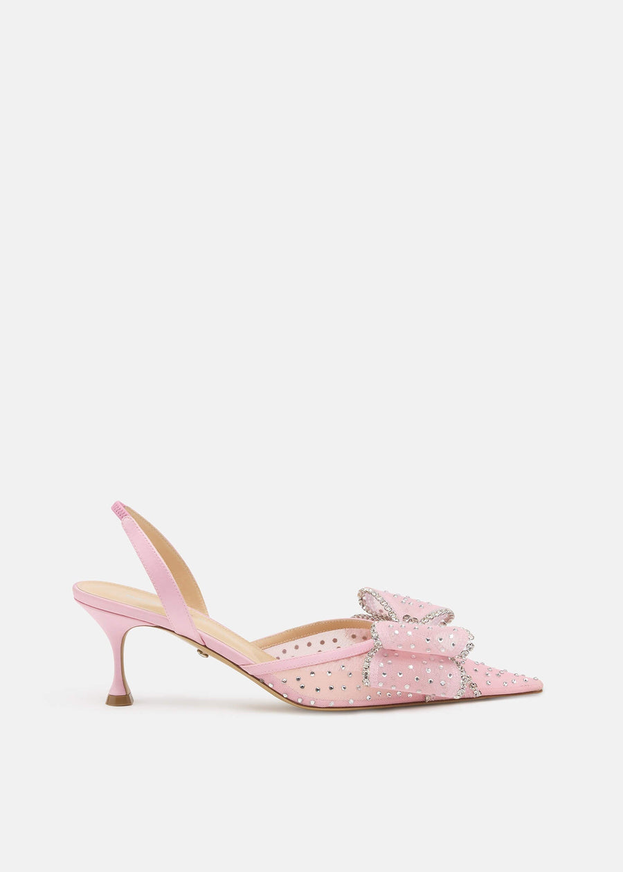 Vesper Pink Crystal Slingbacks