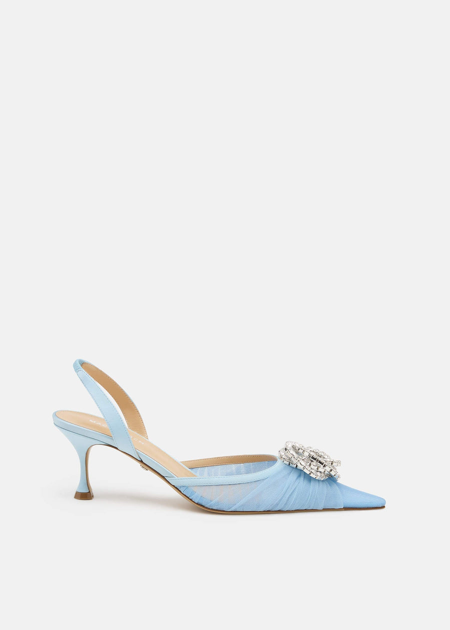 Thalia Blue Crystal Slingbacks
