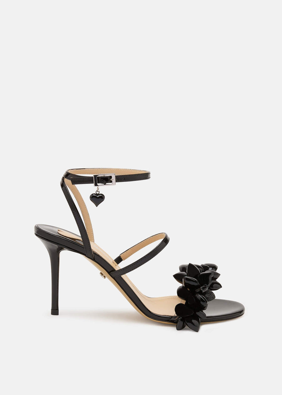 Lavinia Black White Black Sandals