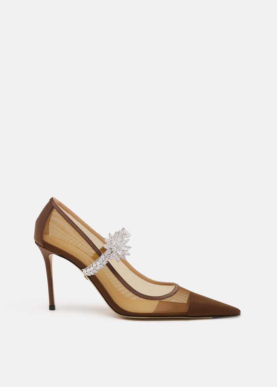 Sylvie Brown Lotus Flower Pumps