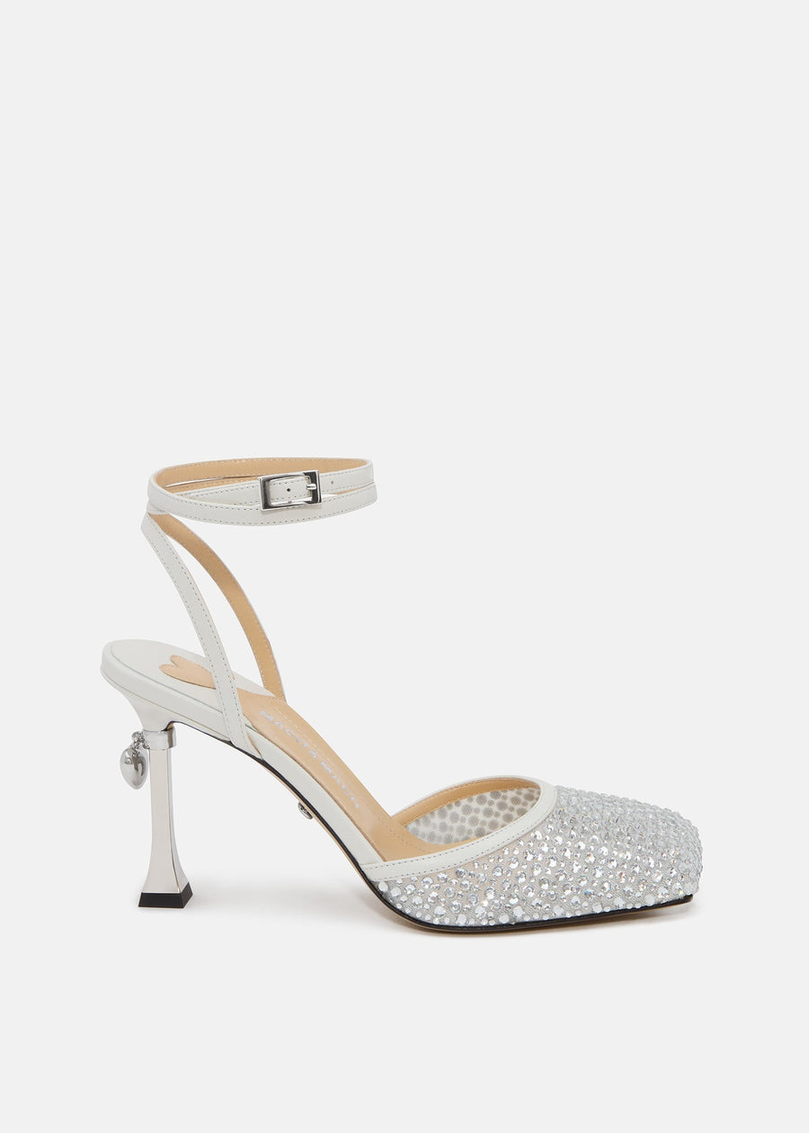 Emmeline White Crystal Shoes