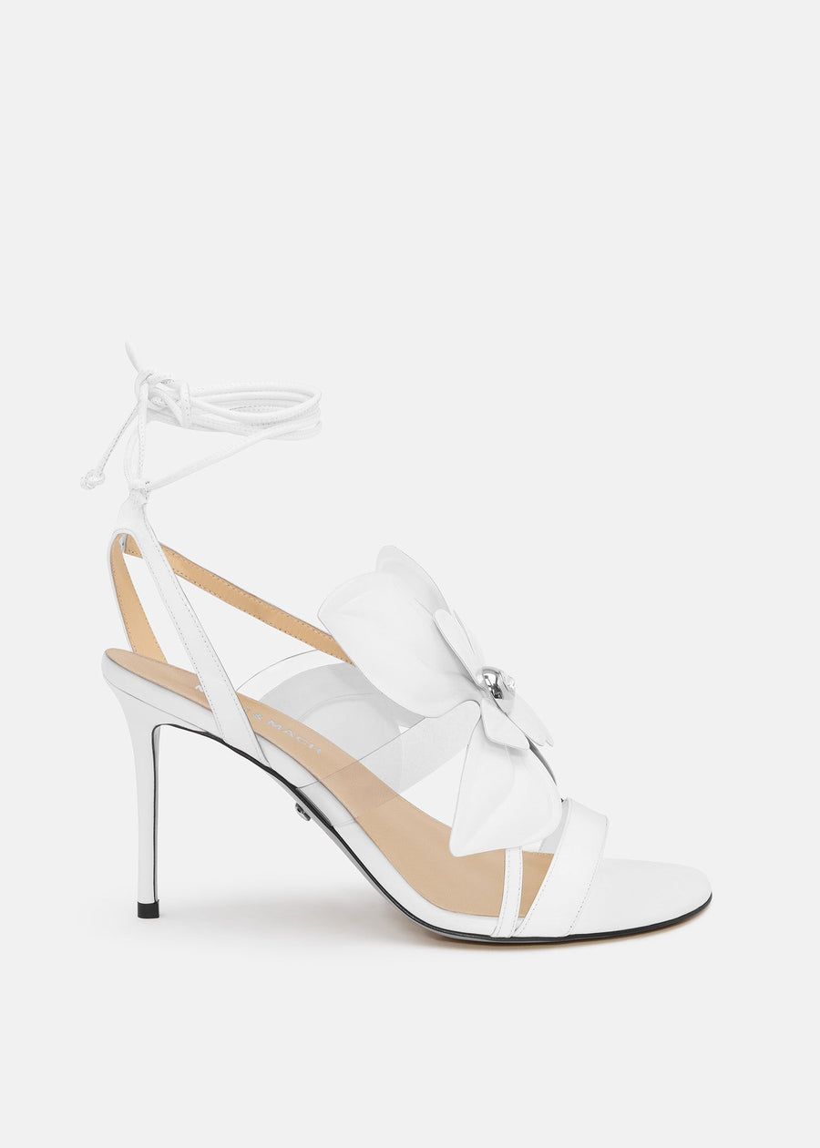 Amelie White Patent Leather Sandals