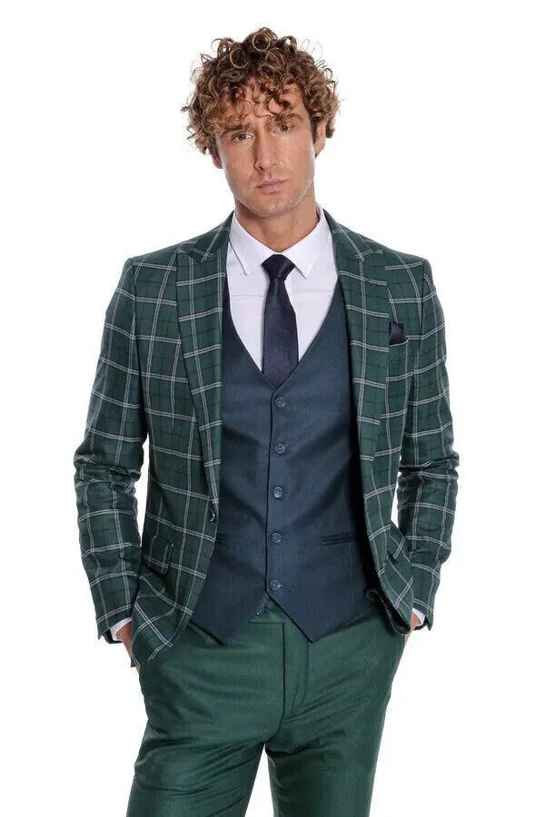 Men's Suit, Dark Green Wedding Suits simmiunique