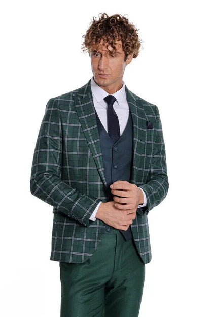 Men's Suit, Dark Green Wedding Suits simmiunique