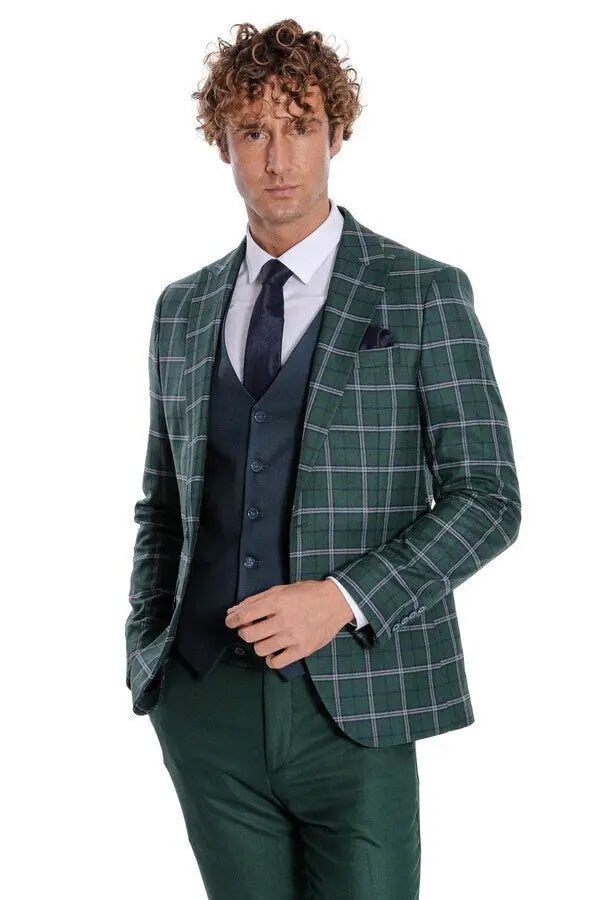 Men's Suit, Dark Green Wedding Suits simmiunique