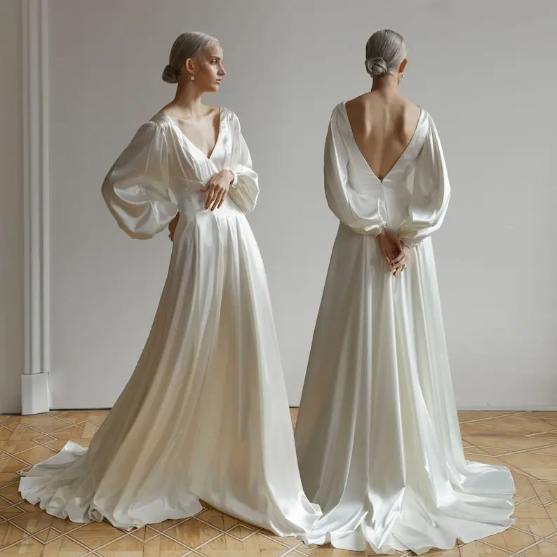 Minimalist wedding dress simmiunique