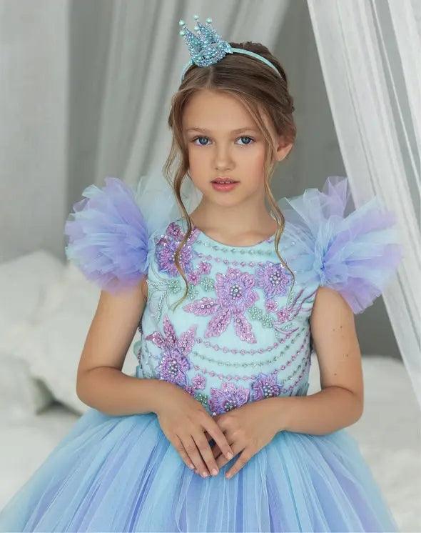 Natalya ball gown dress in blue - photo 1
