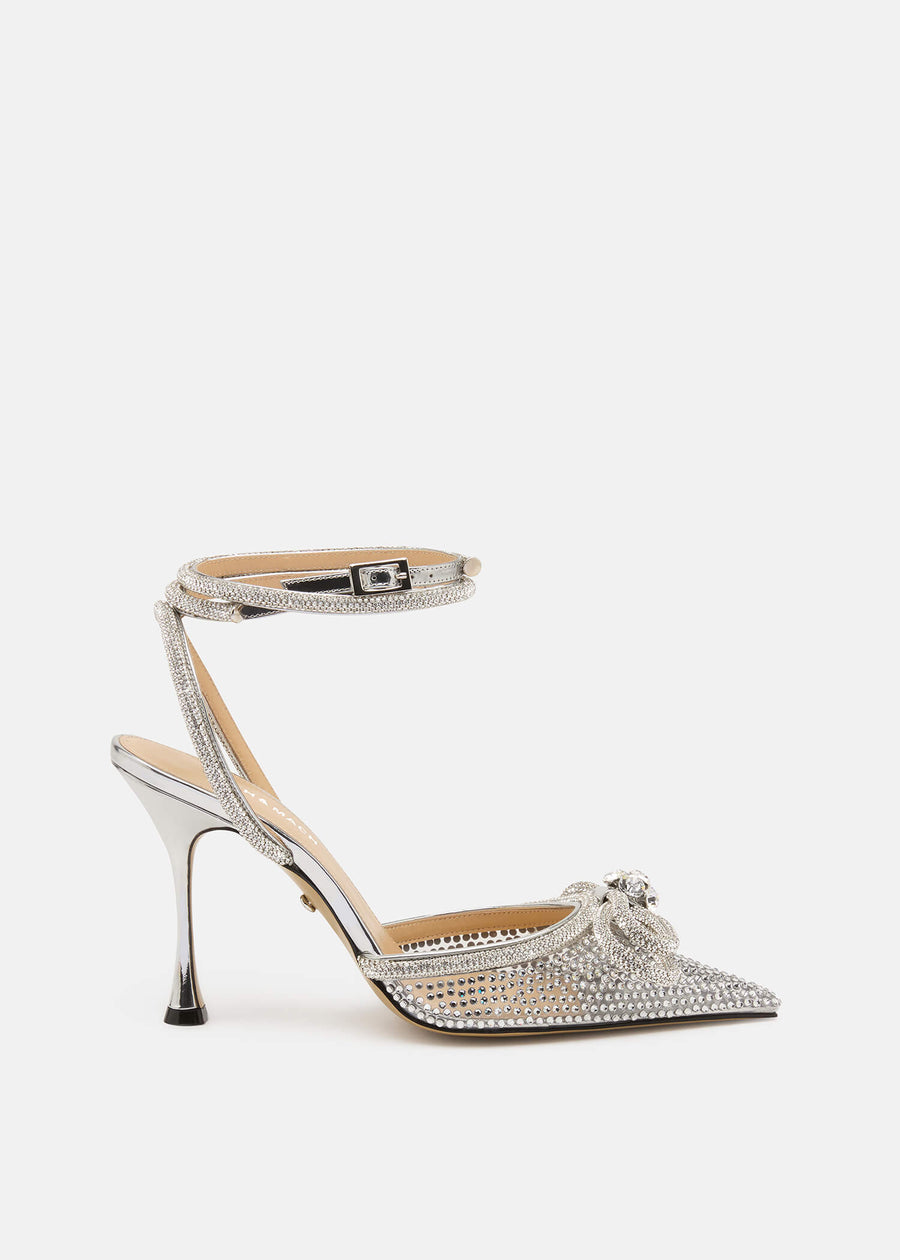 Willow Silver Double Bow Pumps