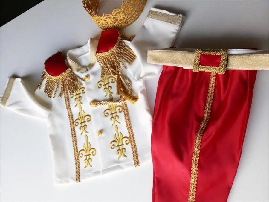 Conjunto de ropa de cumpleaños personalizada para bebé, traje de 1er cumpleaños para celebrar el pastel, disfraz de Príncipe Real para tomar fotos