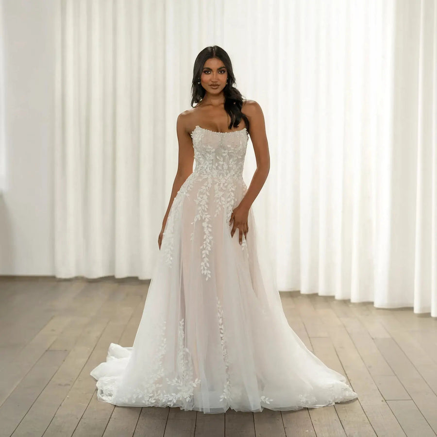 Destination Silk A-Line Wedding Dress | SimmiUnique
