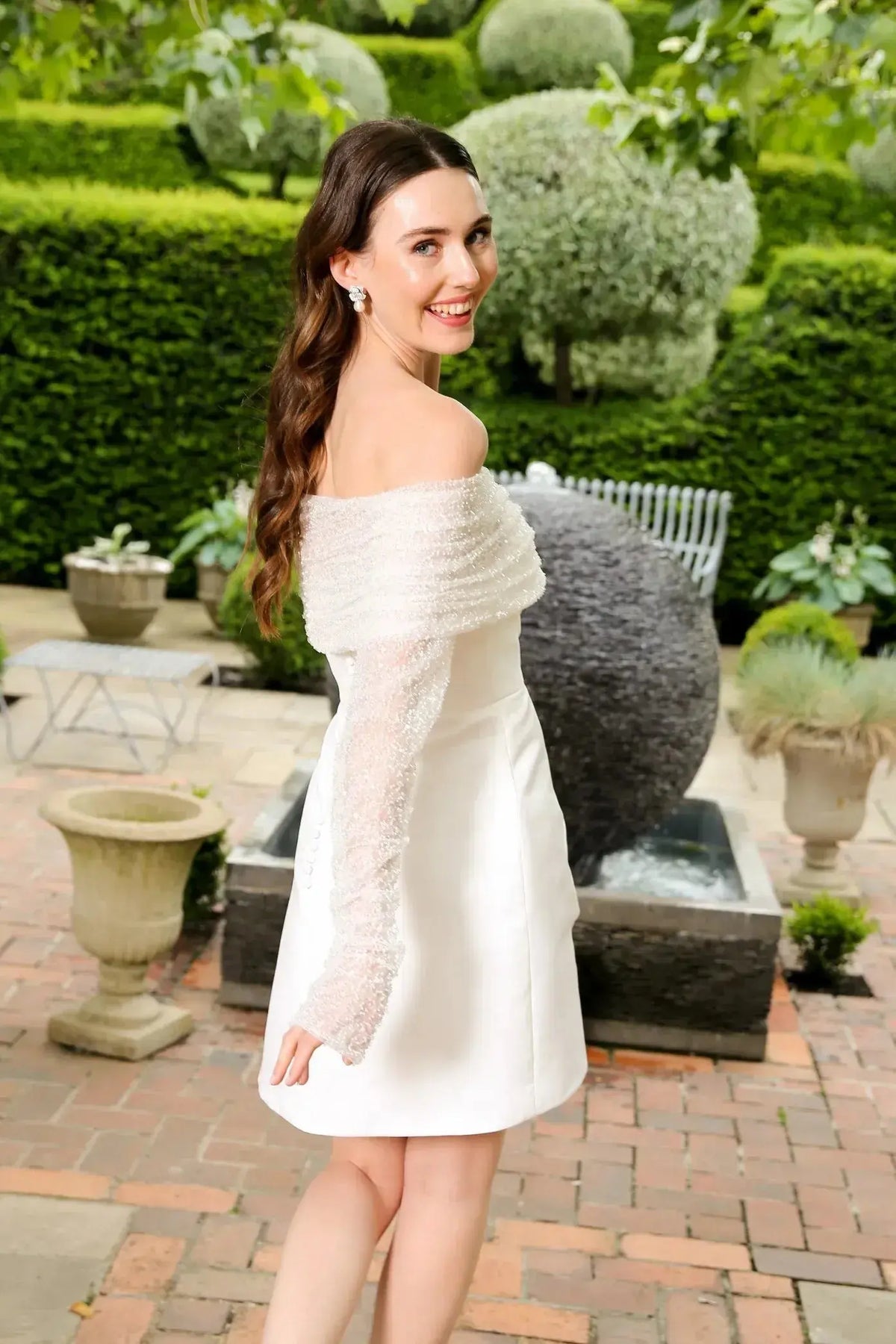 Sleeveless Silk A-Line Wedding Dress, luxury bridal gown, additional product image 7 by SimmiUnique