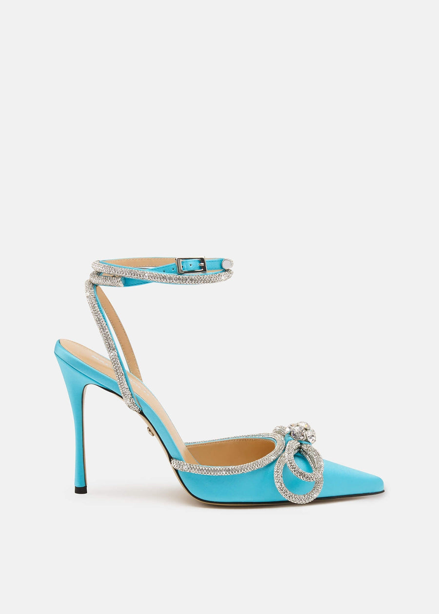 Romina Ocean Blue Double Bow Pumps
