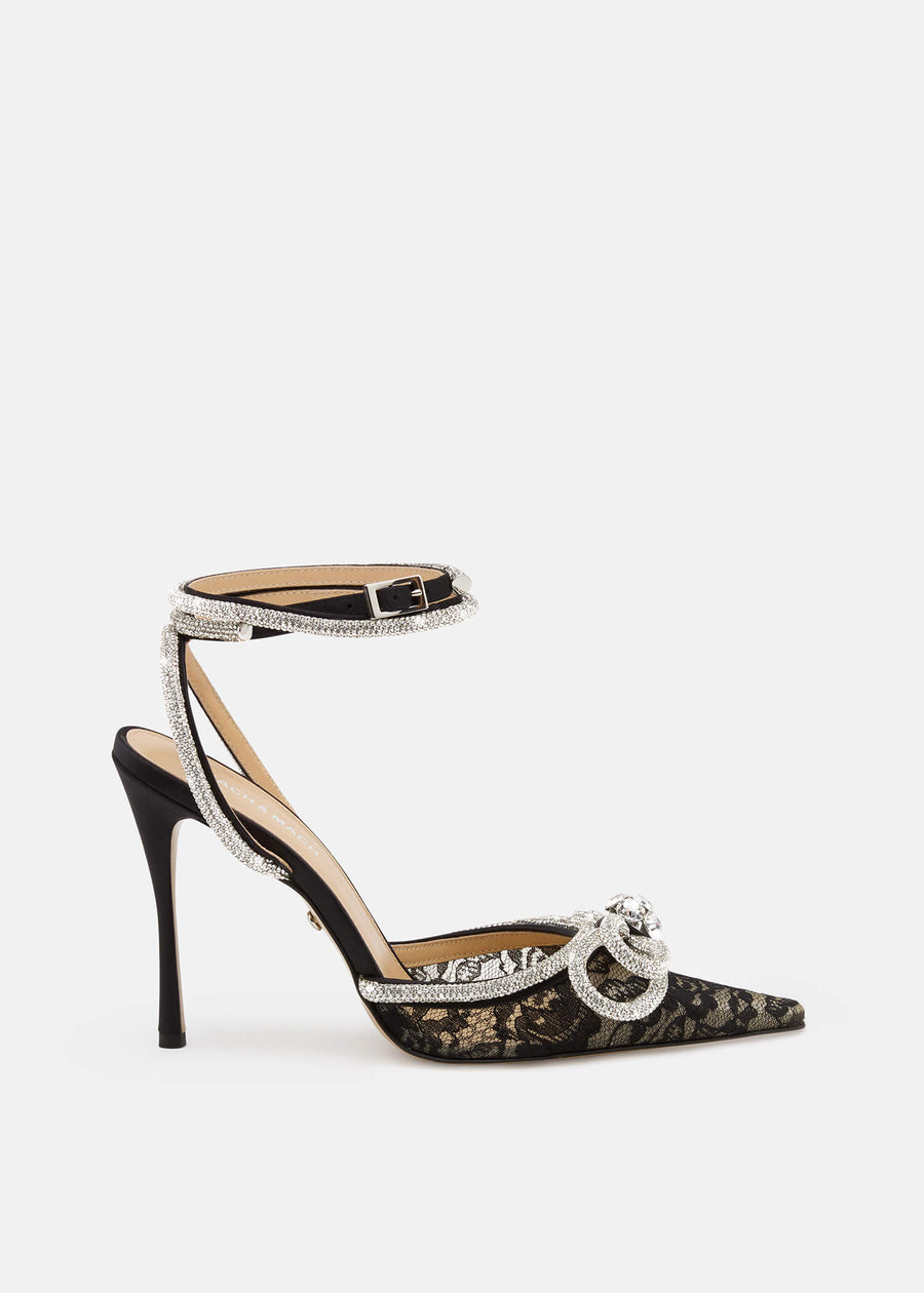 Olympia Black Double Bow Pumps