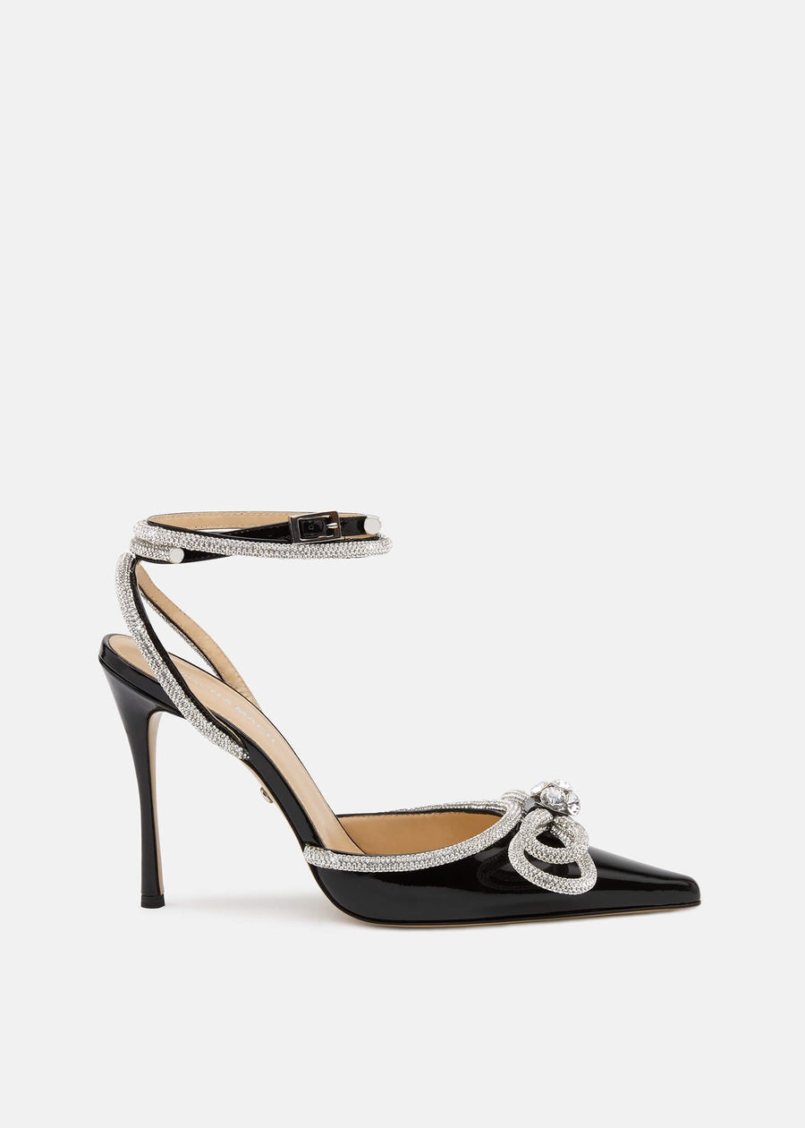 Nadia Black Double Bow Pumps