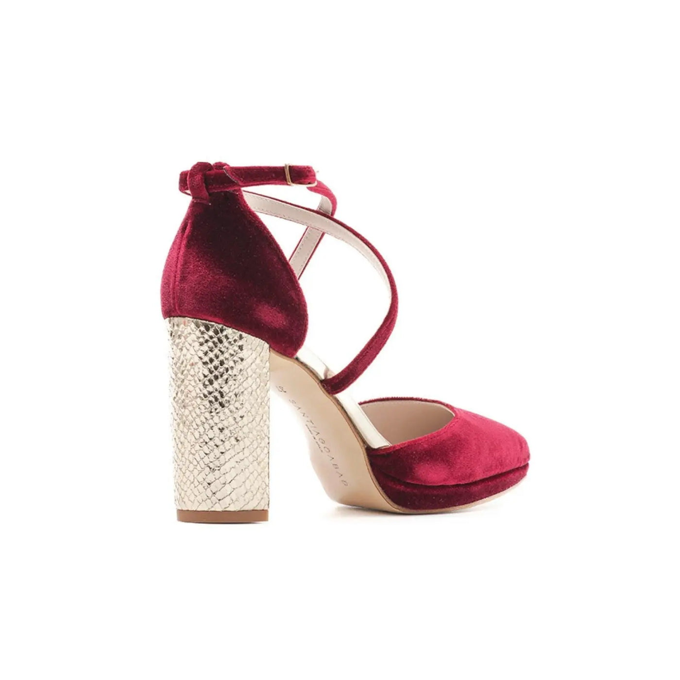 Red Strappy Block Heels – photo 8